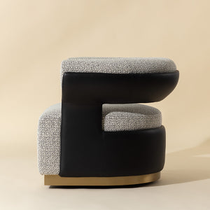   Curved-Back Swivel Lounge Chair | Oroa.com