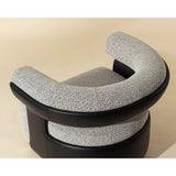 Modern European furniture - Curved-Back Swivel Lounge Chair - www.oroa.com