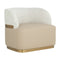 Modern European furniture - Leather Seat Swivel Lounge Chair - www.oroa.com