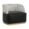 Modern European furniture - Leather Seat Swivel Lounge Chair - www.oroa.com