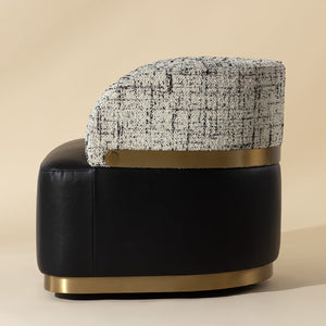   Leather Seat Swivel Lounge Chair | Oroa.com