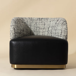   Leather Seat Swivel Lounge Chair | Oroa.com