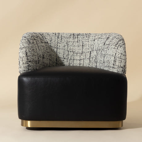 Modern European furniture - Leather Seat Swivel Lounge Chair - www.oroa.com
