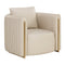 Modern European furniture - Leather Channel-Piped Lounge Chair - www.oroa.com