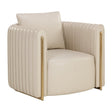 Modern European furniture - Leather Channel-Piped Lounge Chair - www.oroa.com