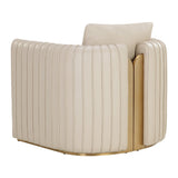Modern European furniture - Leather Channel-Piped Lounge Chair - www.oroa.com