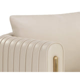 Modern European furniture - Leather Channel-Piped Lounge Chair - www.oroa.com