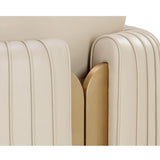 Modern European furniture - Leather Channel-Piped Lounge Chair - www.oroa.com