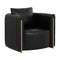 Modern European furniture - Leather Channel-Piped Lounge Chair - www.oroa.com