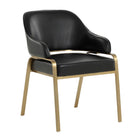 Modern European furniture - Curved-Back Leather Dining Armchair - www.oroa.com
