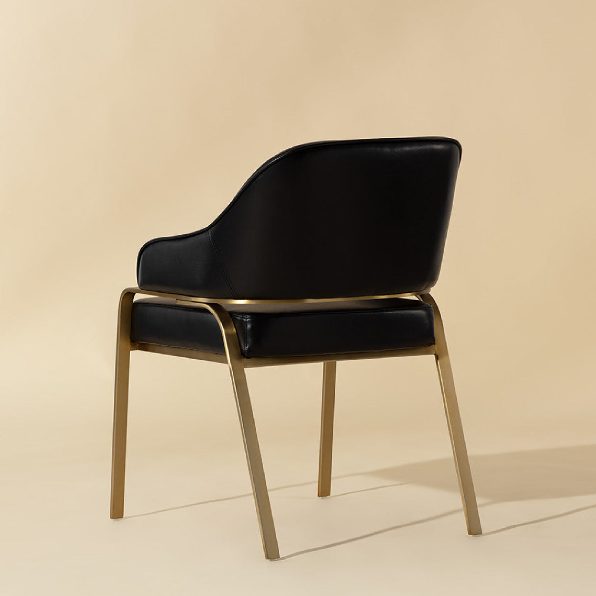   Curved-Back Leather Dining Armchair | Oroa.com
