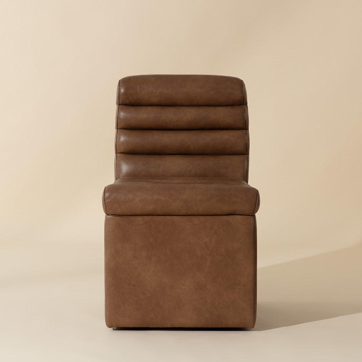   Leather Look Wheeled Dining Chair | Oroa.com
