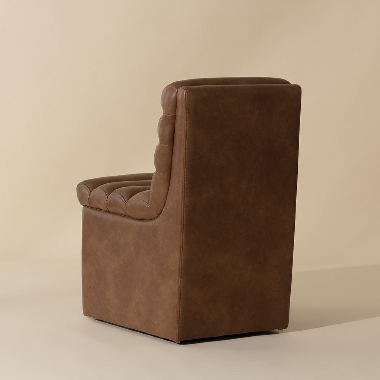   Leather Look Wheeled Dining Chair | Oroa.com