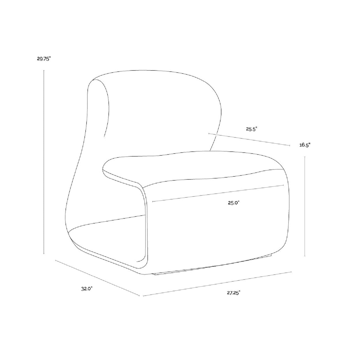   Contemporary Fabric Lounge Chair | Oroa.com
