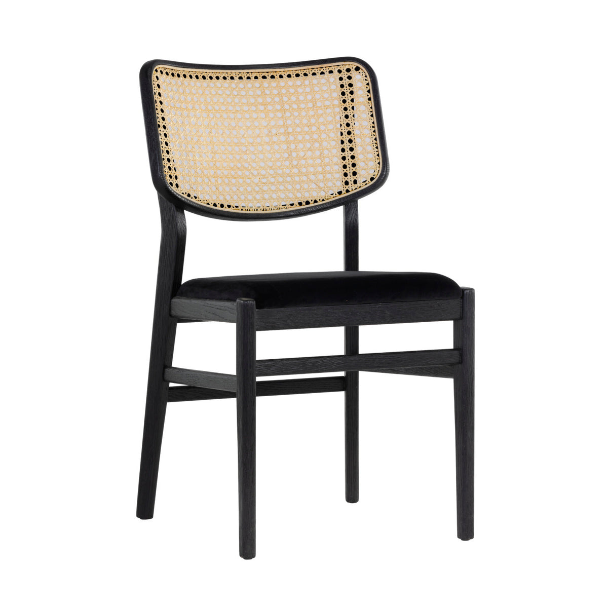 Black Cushioned Seat Dining Chairs (2) | Splendido Annex