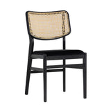 Black Cushioned Seat Dining Chairs (2) | Splendido Annex