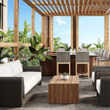 Modern European furniture - Twisted Wicker Outdoor Sofa - www.oroa.com