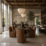 Modern European furniture - Upholstered Wheel Dining Chair - www.oroa.com