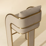 Modern European furniture - 3-Legged Leather Bar Stool - www.oroa.com