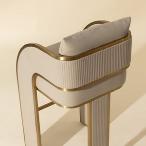   3-Legged Leather Bar Stool | Oroa.com