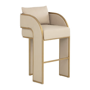   3-Legged Leather Bar Stool | Oroa.com