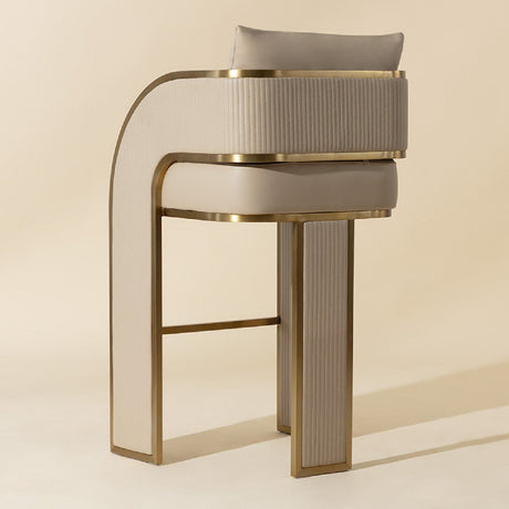 Modern European furniture - 3-Legged Leather Bar Stool - www.oroa.com