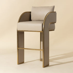   3-Legged Leather Bar Stool | Oroa.com