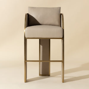   3-Legged Leather Bar Stool | Oroa.com