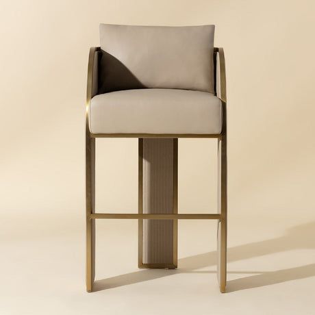 Modern European furniture - 3-Legged Leather Bar Stool - www.oroa.com