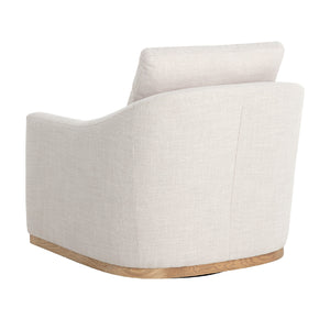   White Linen Swivel Lounge Chair | Oroa.com