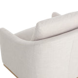 Modern European furniture - White Linen Swivel Lounge Chair - www.oroa.com