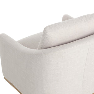   White Linen Swivel Lounge Chair | Oroa.com