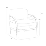 Modern European furniture - Gold Framed Fabric Lounge Chair - www.oroa.com