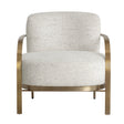 Modern European furniture - Gold Framed Fabric Lounge Chair - www.oroa.com
