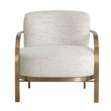 Modern European furniture - Gold Framed Fabric Lounge Chair - www.oroa.com