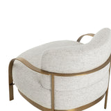 Modern European furniture - Gold Framed Fabric Lounge Chair - www.oroa.com