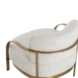   Gold Framed Fabric Lounge Chair | Oroa.com