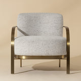 Modern European furniture - Gold Framed Fabric Lounge Chair - www.oroa.com
