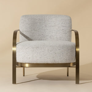   Gold Framed Fabric Lounge Chair | Oroa.com