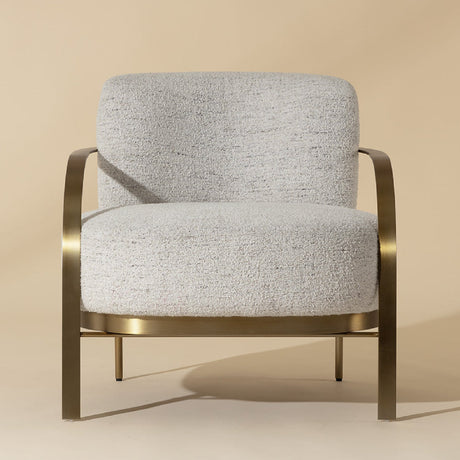 Modern European furniture - Gold Framed Fabric Lounge Chair - www.oroa.com