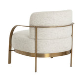 Modern European furniture - Gold Framed Fabric Lounge Chair - www.oroa.com
