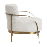 Modern European furniture - Gold Framed Fabric Lounge Chair - www.oroa.com