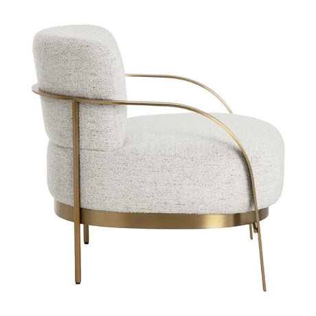 Modern European furniture - Gold Framed Fabric Lounge Chair - www.oroa.com