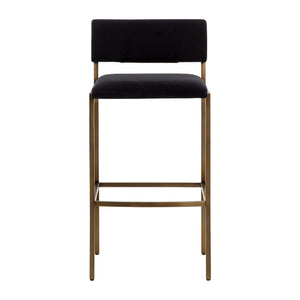   Black Fabric Bar Stool | Oroa.com
