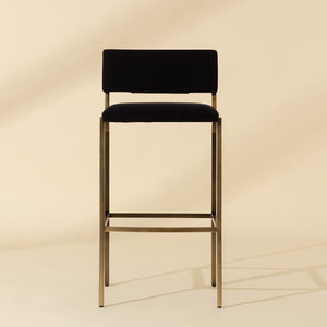   Black Fabric Bar Stool | Oroa.com