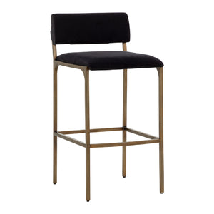   Black Fabric Bar Stool | Oroa.com