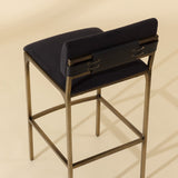 Modern European furniture - Black Fabric Bar Stool - www.oroa.com