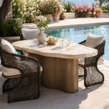 Modern European furniture - Organic-Shaped Indoor/Outdoor Dining Table - www.oroa.com