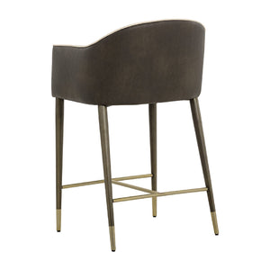   Cream Leather Counter Stool | Oroa.com
