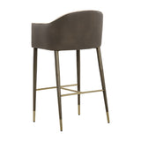 Modern European furniture - Cream Leather Bar Stool - www.oroa.com